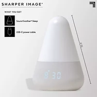 Sharper Image® Soother Sleep Bedtime Light And Sounds, Built-In 10 Soundscapes, Sleep Trainer, Aids Sleeping, Stress And Anxiety Relief