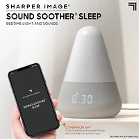 Sharper Image® Soother Sleep Bedtime Light And Sounds, Built-In 10 Soundscapes, Sleep Trainer, Aids Sleeping, Stress And Anxiety Relief