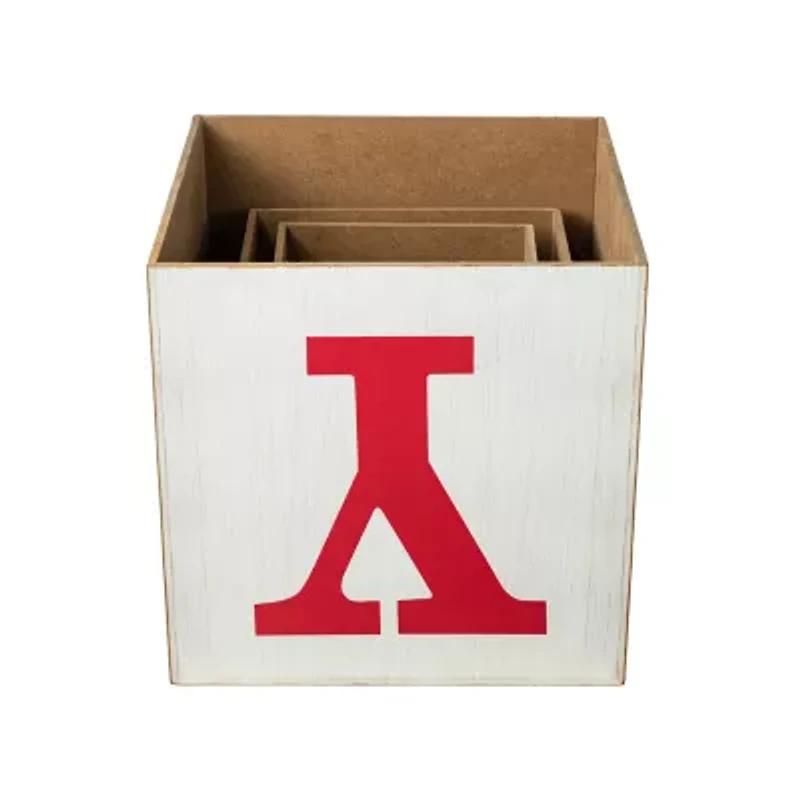 Glitzhome 31.89" Wooden Decorative Block Christmas Yard Art