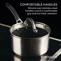 Circulon SteelShield Stainless Steel 3-qt. Sauce Pan