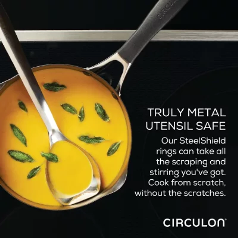 Circulon SteelShield Stainless Steel 3-qt. Sauce Pan