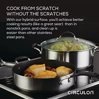 Circulon SteelShield Stainless Steel 3-qt. Sauce Pan