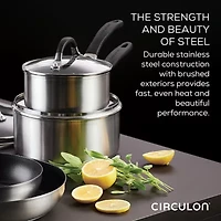 Circulon SteelShield Stainless Steel 3-qt. Sauce Pan