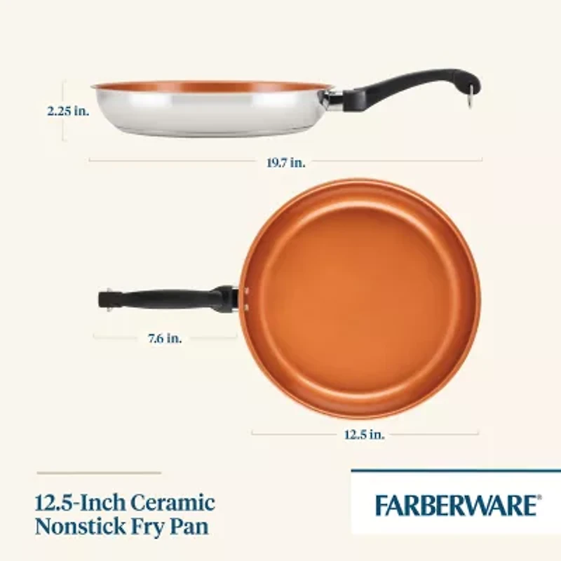 Farberware Classic Traditions Stainless Steel 12.5" Frying Pan