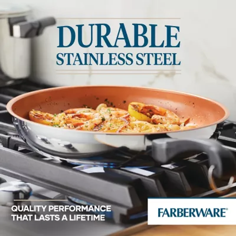 Farberware Classic Traditions Stainless Steel 12.5" Frying Pan