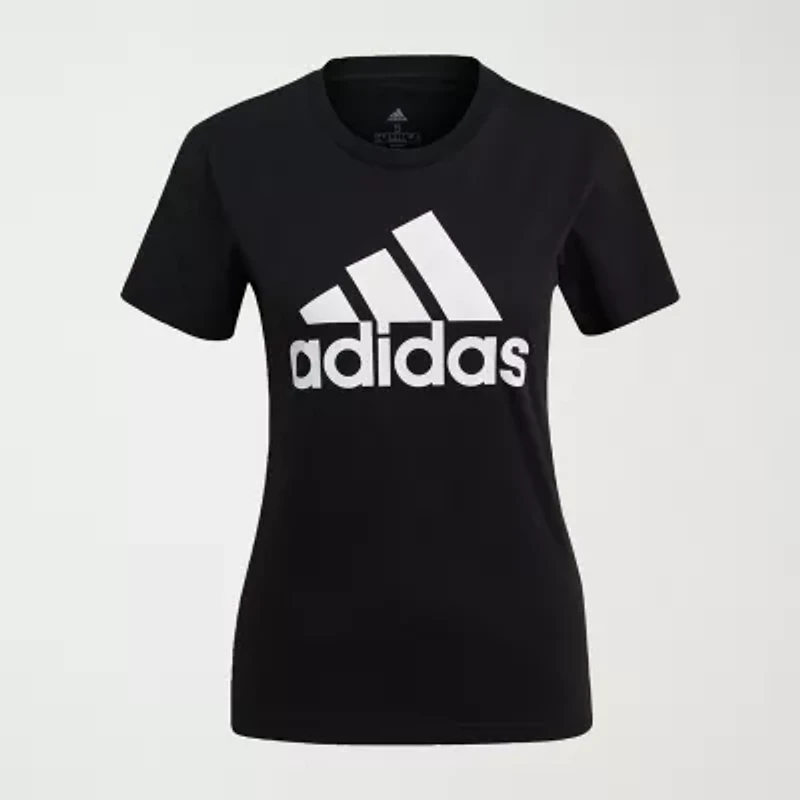 adidas Womens Crew Neck Short Sleeve Active T-Shirt
