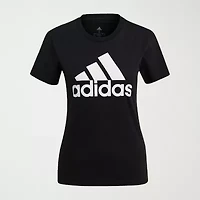 adidas Womens Crew Neck Short Sleeve Active T-Shirt