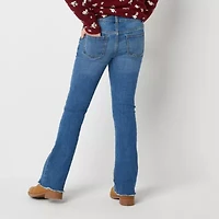 Thereabouts Little & Big Kid Girls Ripped Flare Leg Jean