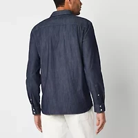 mutual weave Mens Long Sleeve Regular Fit Button-Down Shirt