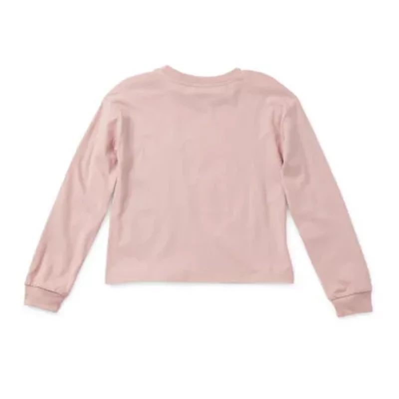 Disney Collection Little & Big Kid Girls Crew Neck Long Sleeve Regular Fit Wish Graphic T-Shirt