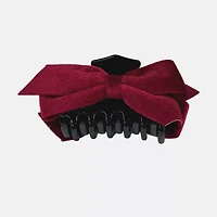 Bijoux Bar Green Velvet Bow Hair Clip