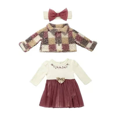 Baby Starters Girls 3-pc. Jacket Dress