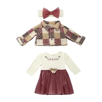 Baby Starters Girls 3-pc. Jacket Dress