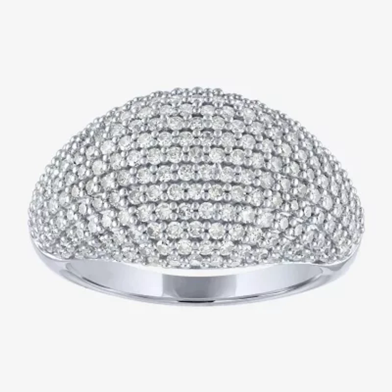 Diamond Addiction (G-H / Si2-I1) Womens 1 1/2 CT. T.W. Lab Grown White 10K Gold Dome Cocktail Ring