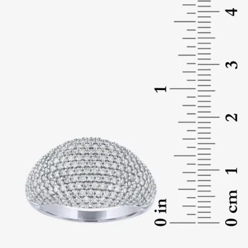 Diamond Addiction (G-H / Si2-I1) Womens 1 1/2 CT. T.W. Lab Grown White 10K Gold Dome Cocktail Ring