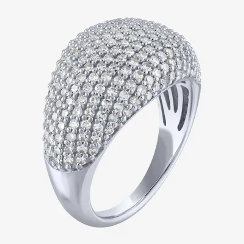 Diamond Addiction (G-H / Si2-I1) Womens 1 1/2 CT. T.W. Lab Grown White 10K Gold Dome Cocktail Ring