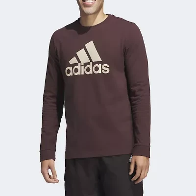 adidas Mens Crew Neck Long Sleeve Active T-Shirt