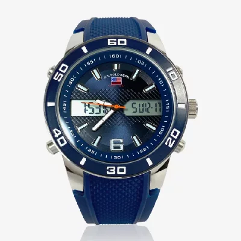 U.S. Polo Assn. Mens Blue Strap Watch Us9806jc
