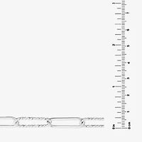 Silver Reflections Textured Womens Pure Silver Over Brass 16 Inch Paperclip Chain Necklace