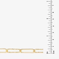 Silver Reflections Textured Womens 14K Gold Over Brass 16 Inch Paperclip Chain Necklace