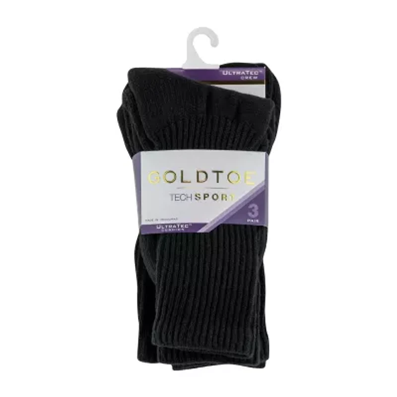 Gold Toe Ultra Tec Womens 3 Pair Crew Socks