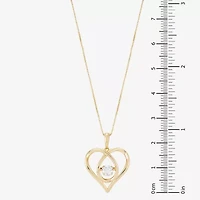 (H-I / Si1-Si2) Womens 1/3 CT. T.W. Lab Grown White Diamond 10K Gold Heart 18 Inch Pendant Necklace
