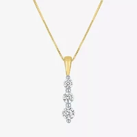 (G-H / Si2-I1) Womens 1/3 CT. T.W. Lab Grown White Diamond 10K Gold 16 Inch Pendant Necklace