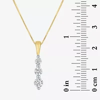 (G-H / Si2-I1) Womens 1/3 CT. T.W. Lab Grown White Diamond 10K Gold 16 Inch Pendant Necklace