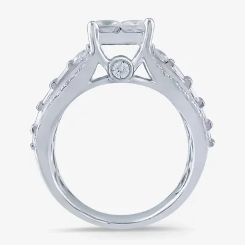 Womens CT. T.W. Natural White Diamond 10K Gold Engagement Ring