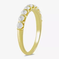 Womens 1/2 CT. T.W. Lab Grown White Diamond 10K Gold Wedding Band