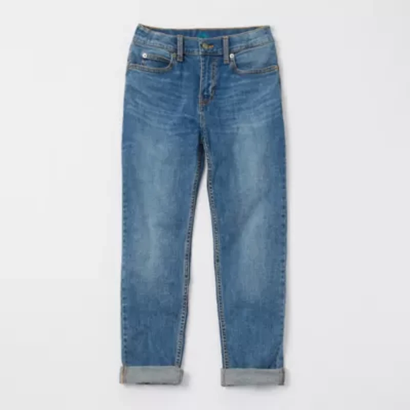 Thereabouts Little & Big Kid Boys Adjustable Waist Stretch Fabric Tapered Leg Relaxed Fit Jean