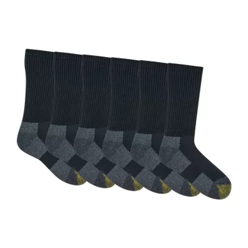 Gold Toe Work Mens 6 Pair Crew Socks