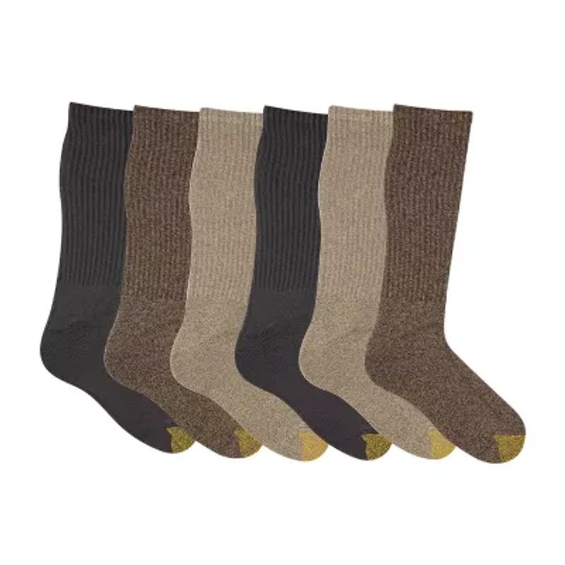 Gold Toe Harrington Mens 6 Pair Crew Socks