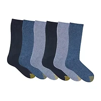Gold Toe Harrington Mens 6 Pair Big and Tall Crew Socks