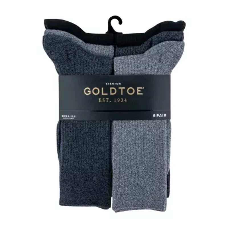 Gold Toe Stanton Mens 6 Pair Crew Socks