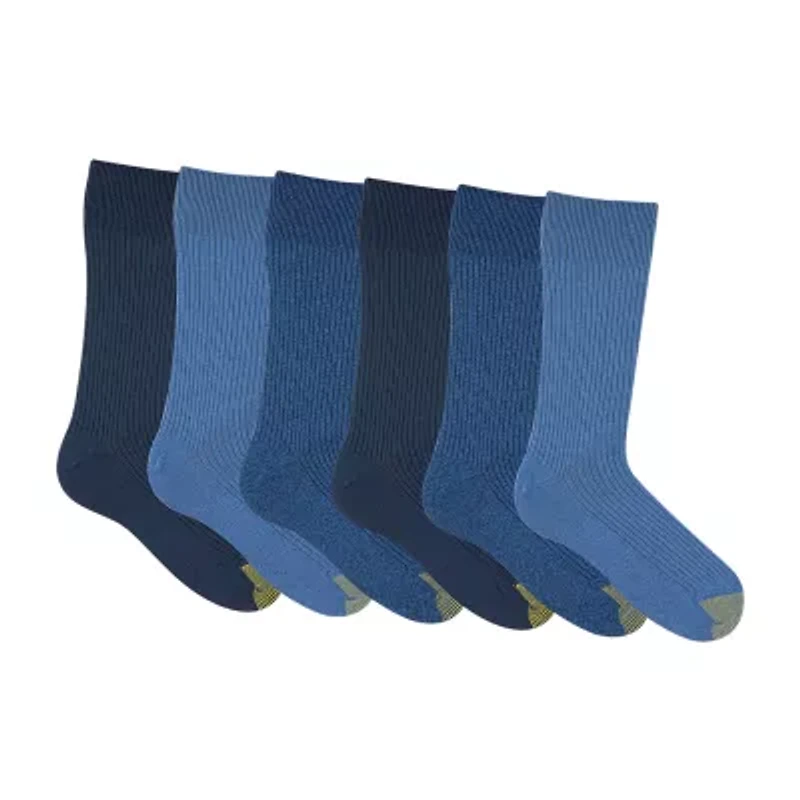 Gold Toe Stanton Mens 6 Pair Crew Socks