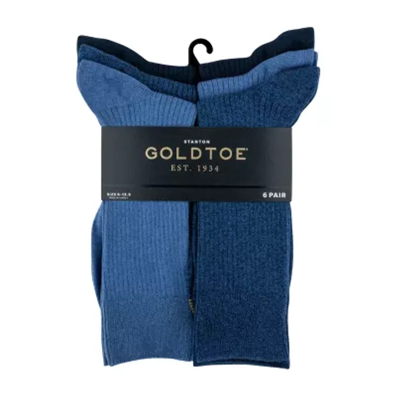 Gold Toe Stanton Mens 6 Pair Crew Socks