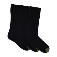 Gold Toe Fluffies Mens 3 Pair Big and Tall Crew Socks