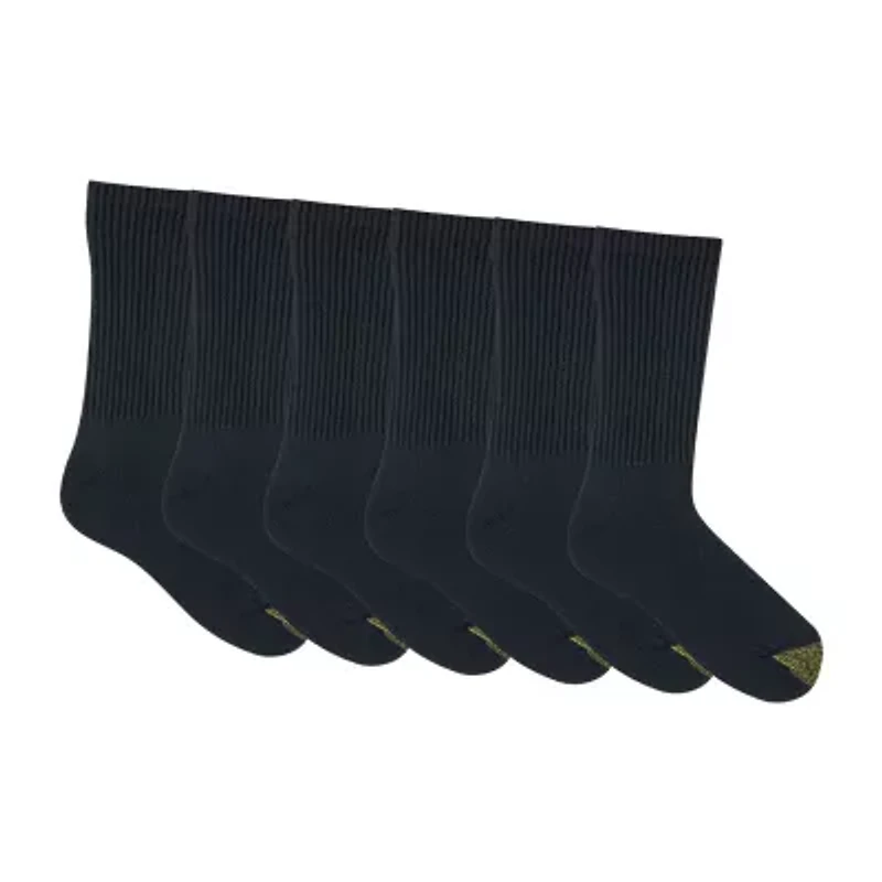 Gold Toe Athletic Sport Mens 6 Pair Crew Socks