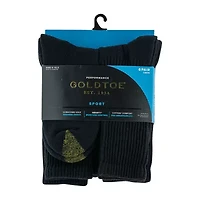Gold Toe Athletic Sport Mens 6 Pair Crew Socks