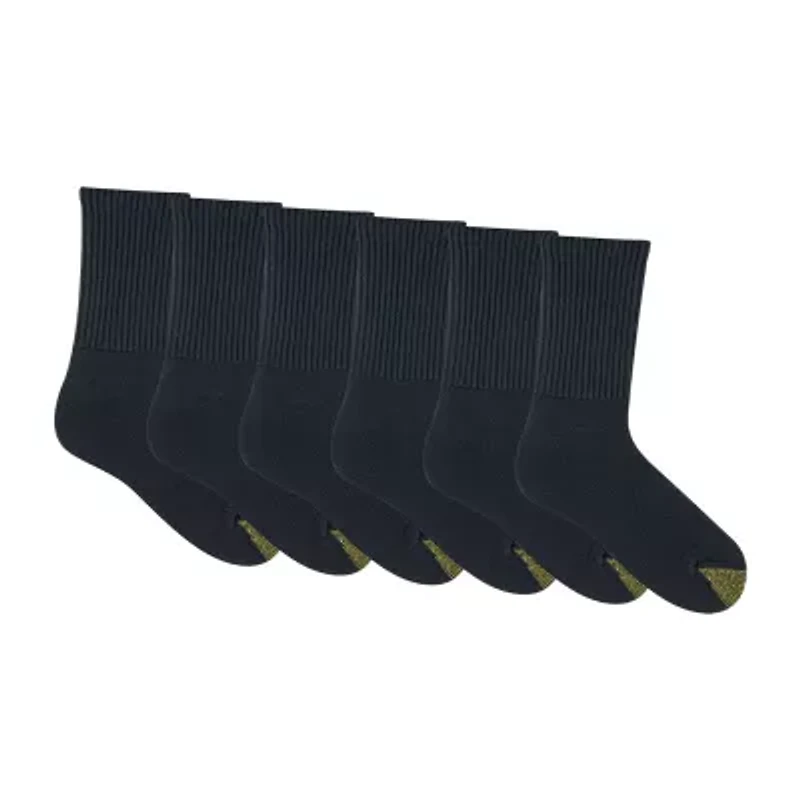 Gold Toe Athletic Sport Short Mens 6 Pair Crew Socks