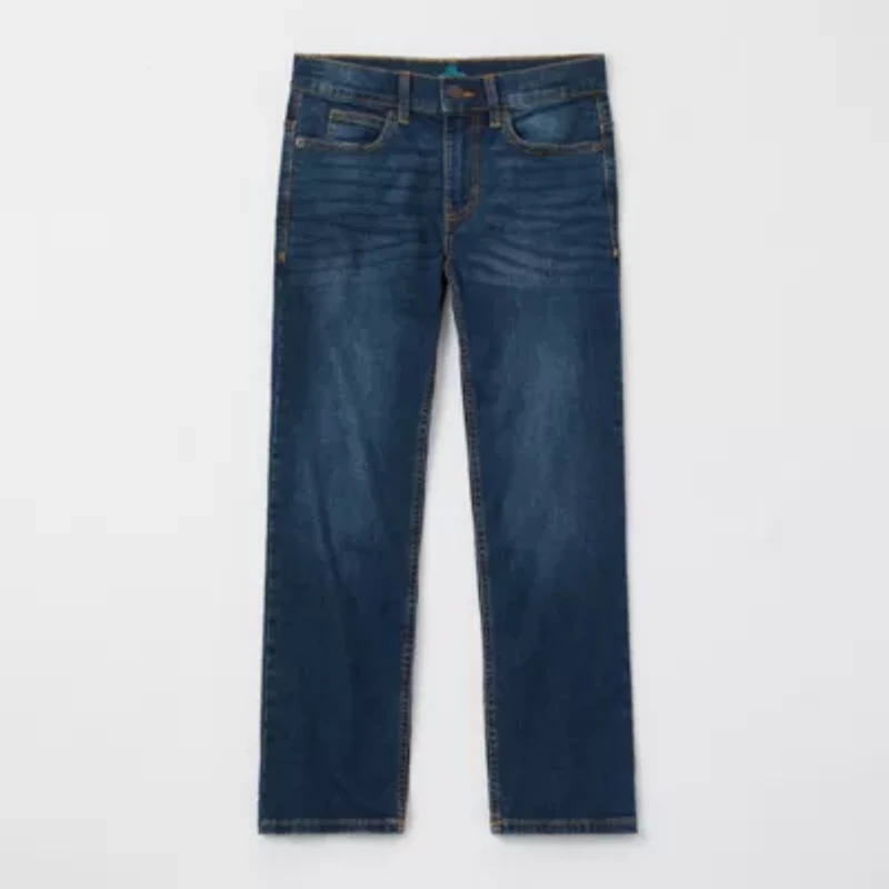 Thereabouts Little & Big Kid Boys Adjustable Waist Stretch Fabric Straight Leg Jean