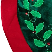 Northlight Dark Green Velveteen Indoor Tree Skirt