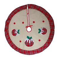 Northlight 48in Plaid With Puddings Indoor Tree Skirt