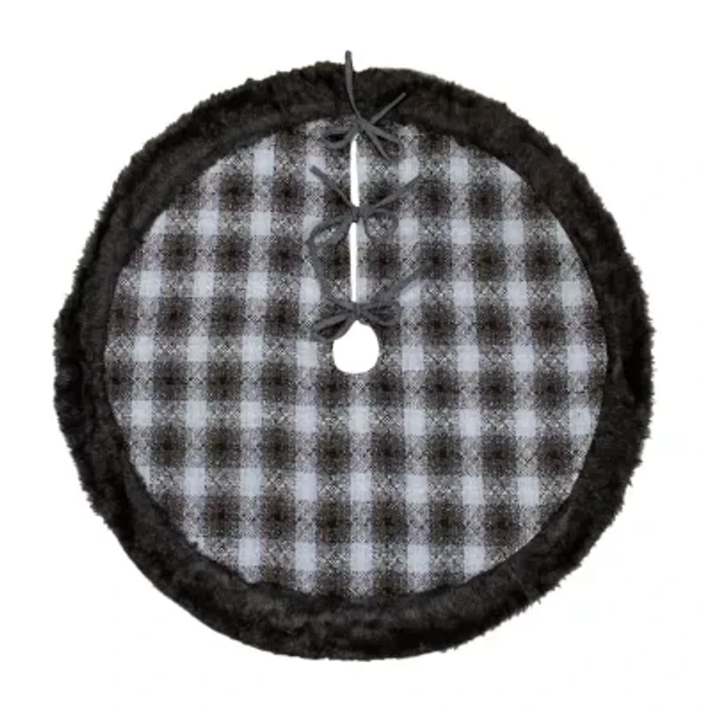Northlight 48in Plaid Faux Fur Indoor Tree Skirt