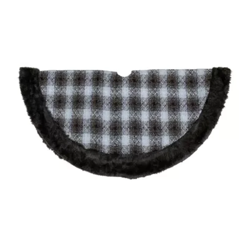 Northlight 48in Plaid Faux Fur Indoor Tree Skirt