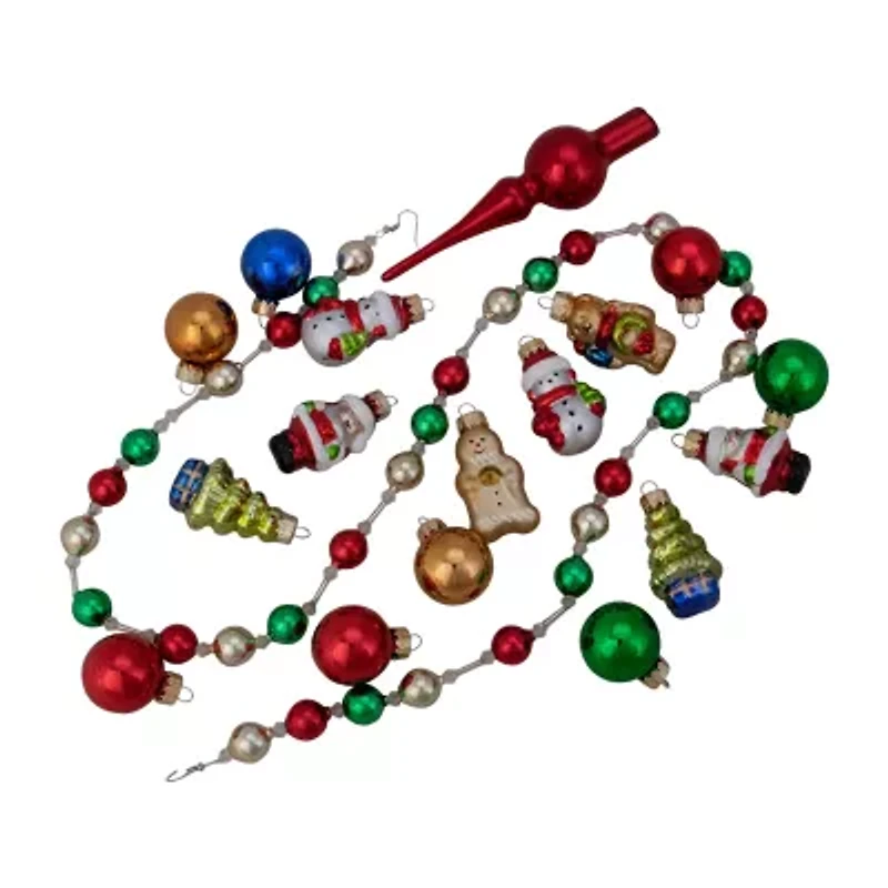 Northlight Red And Green Beaded Christmas Indoor Garland
