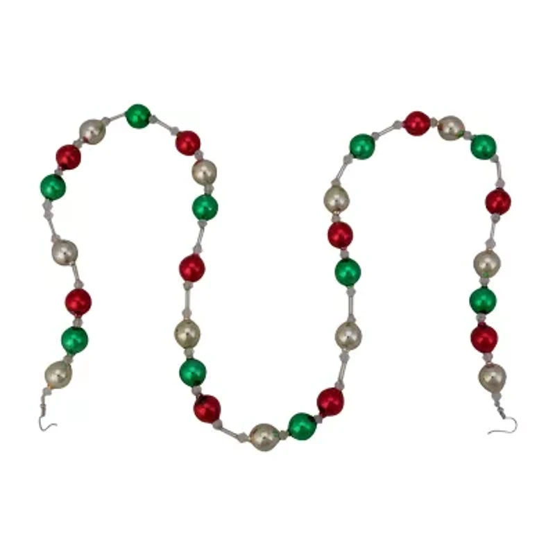 Northlight Red And Green Beaded Christmas Indoor Garland