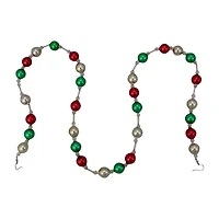 Northlight Red And Green Beaded Christmas Indoor Garland