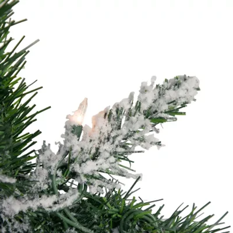 Northlight Pre-Lit Flocked Madison Pine Pre-Lit Christmas Indoor Garland
